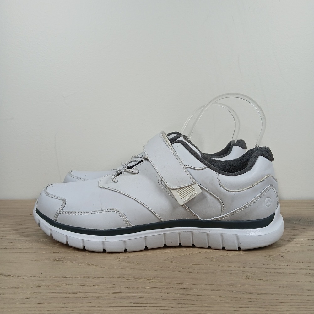 Anodyne No 31 Sneakers Women 8.5 White Leather Strap Lace Up Comfort
